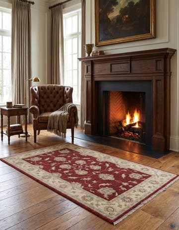 2' 11 x 4' 9 Hand Knotted Ziegler Rug