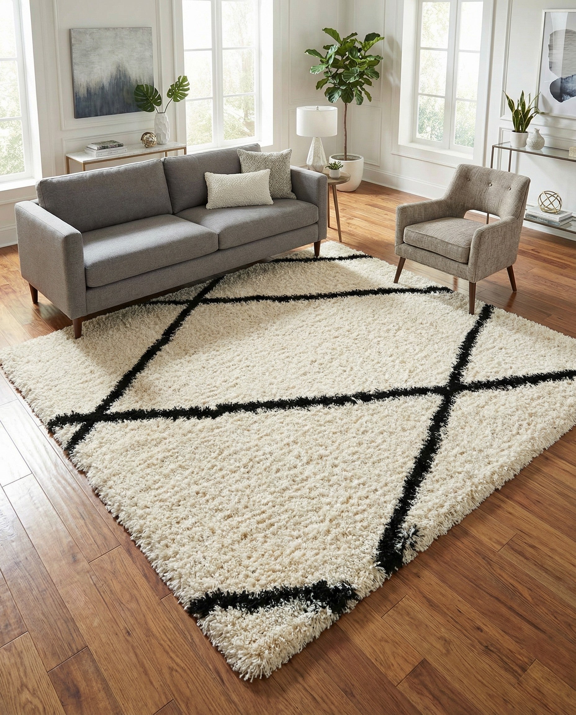 8' x 8' Infinity Shag Square Rug