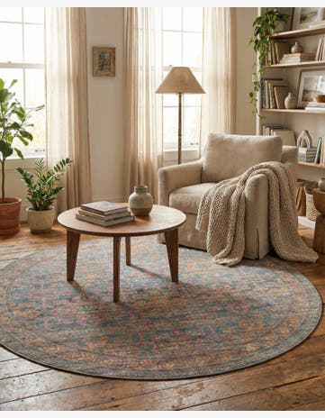 5' 3 x 5' 3 Nostalgia Round Rug