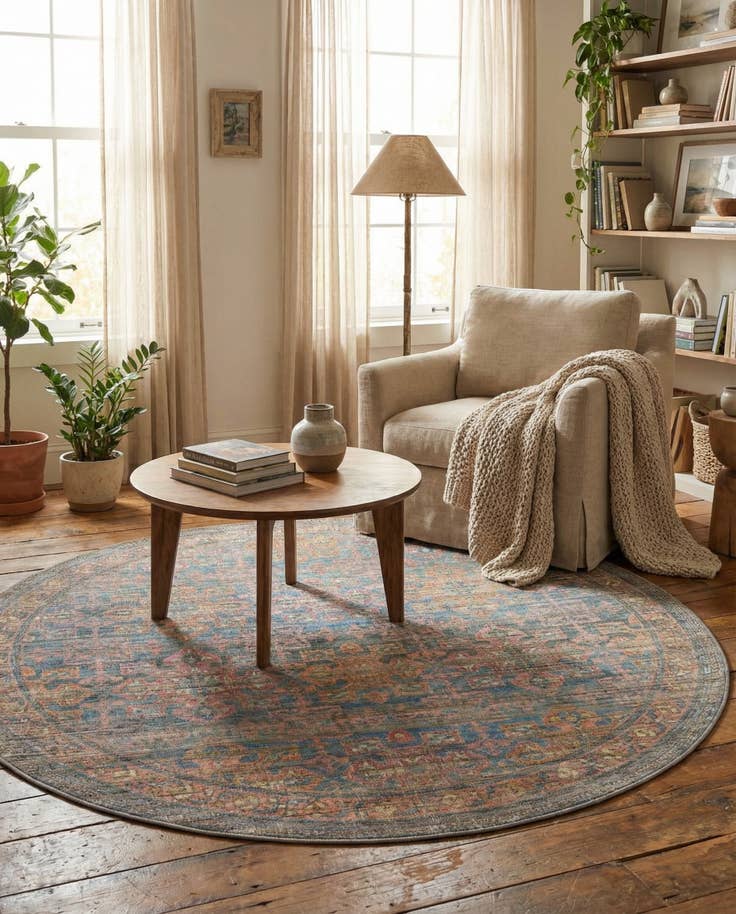 Detail image of 5' 3 x 5' 3 Nostalgia Round Rug