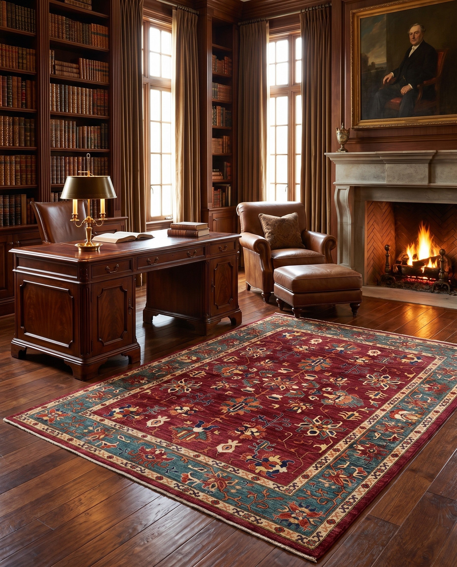 8' 6 x 11' 3 Hand Knotted Heriz Rug