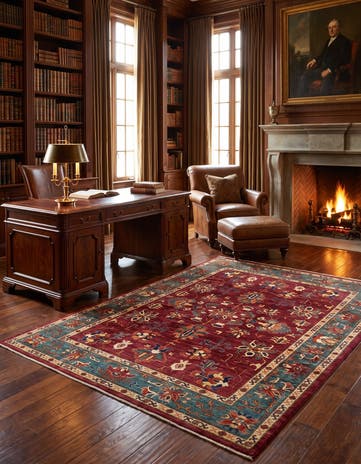 8' 6 x 11' 3 Hand Knotted Heriz Rug