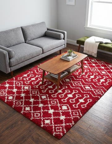 6' x 9' Moroccan Trellis Shag Rug