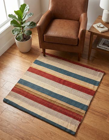 3' 3 x 3' 3 Hand Knotted Persian Wool Square Rug