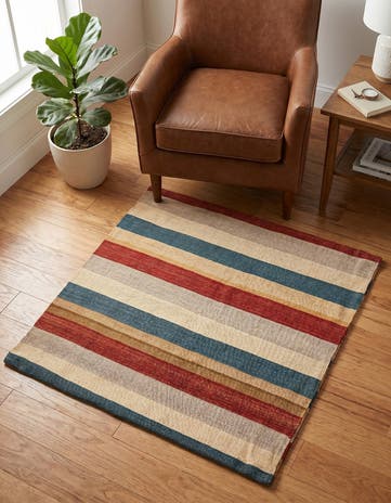 3' 3 x 3' 3 Hand Knotted Persian Wool Square Rug
