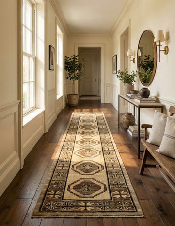 2' 8 x 12' 2 Hand Knotted Oushak Wool Runner Rug