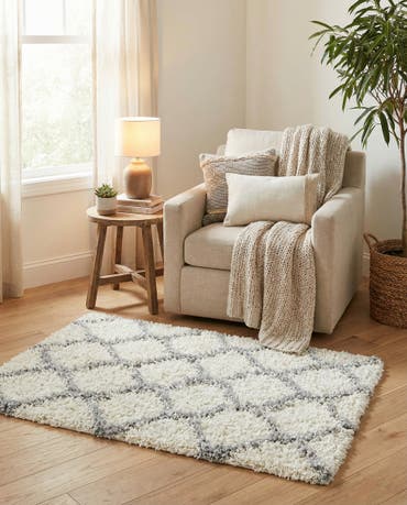 2' x 3' Lattice Shag Rug
