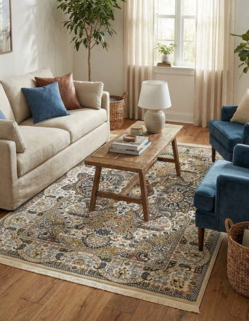 Ivory Nain Design Rug