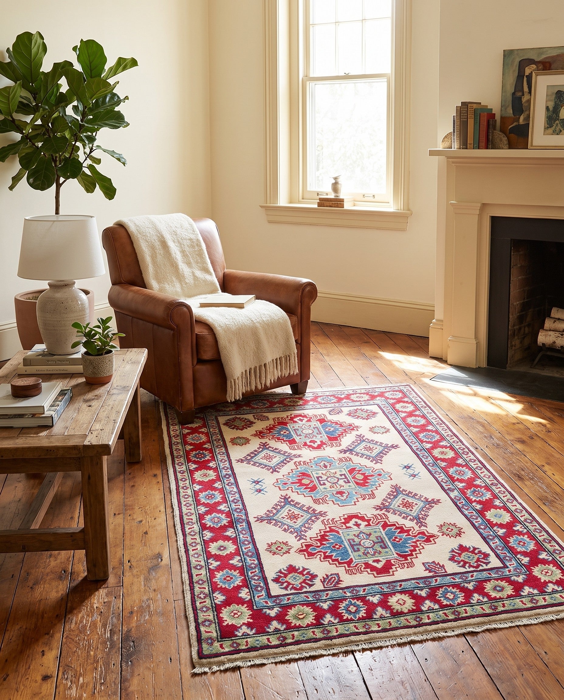 3' 3 x 5' 1 Hand Knotted Kazak Rug