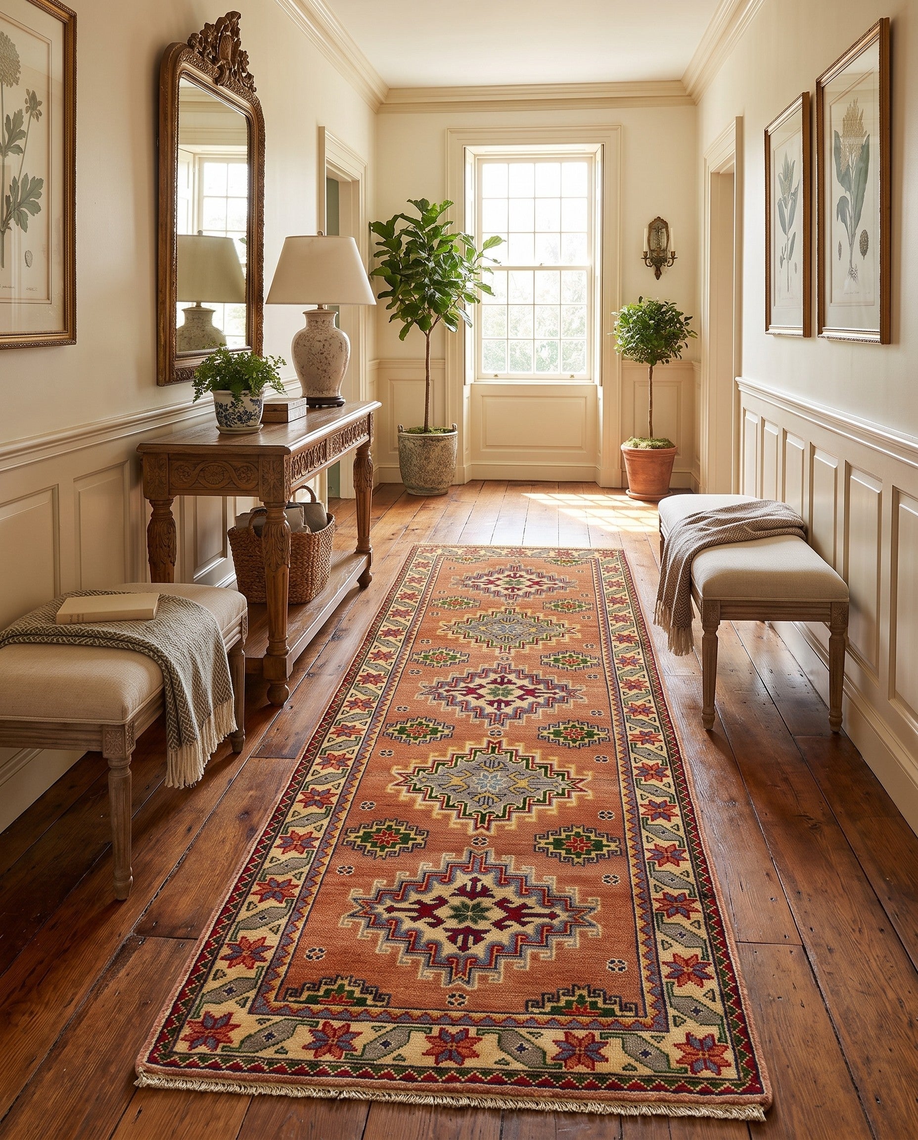 2' 8 x 7' 10 Hand Knotted Kazak Runner Rug