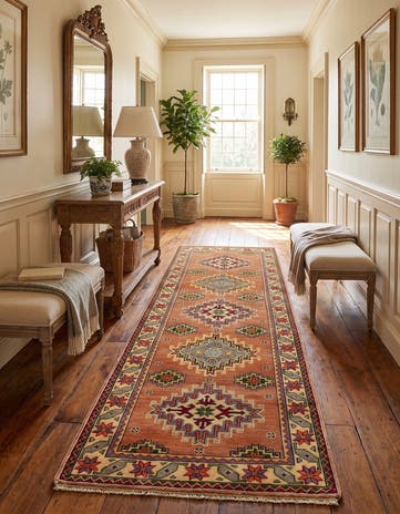 2' 8 x 7' 10 Hand Knotted Kazak Runner Rug