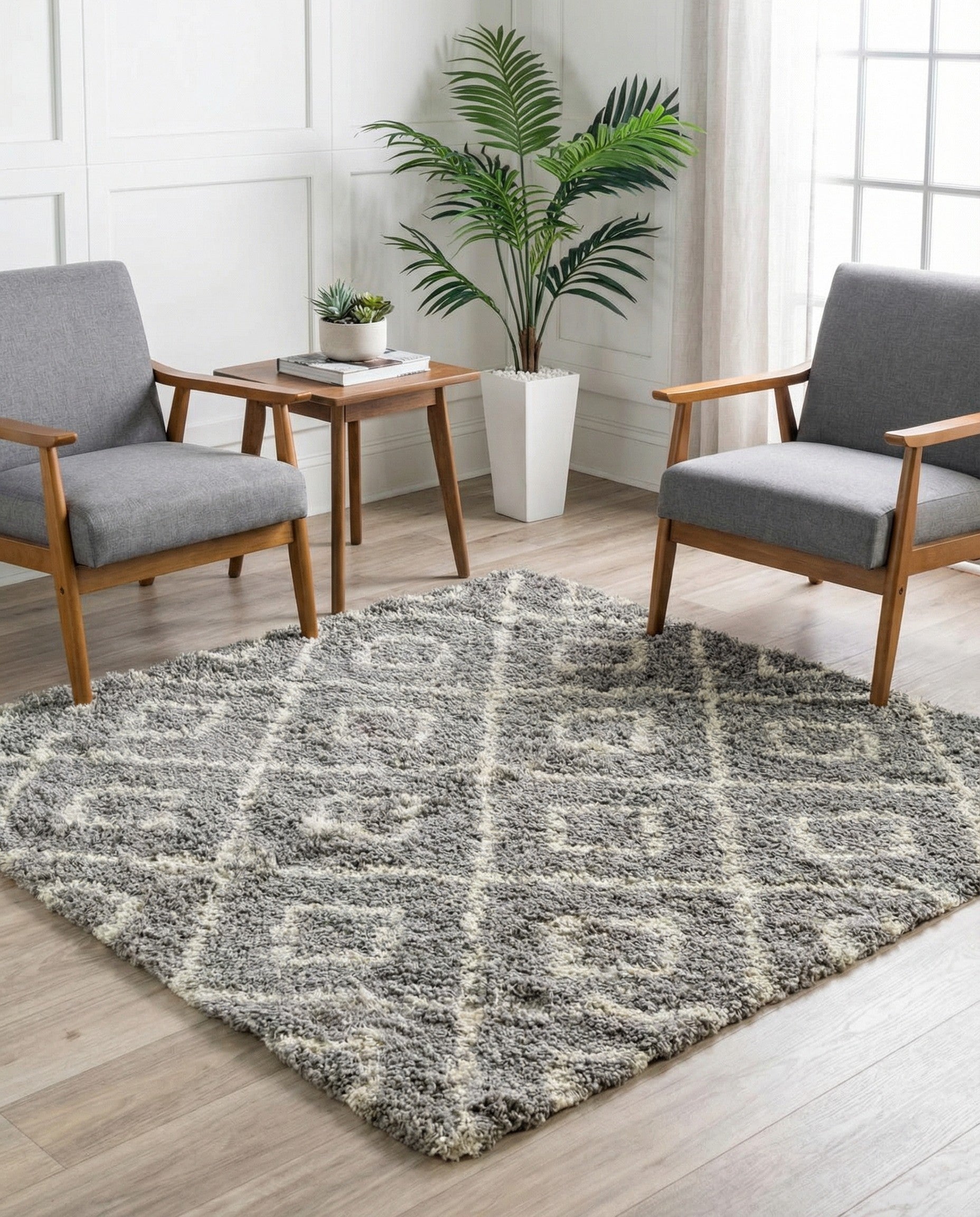 6' x 6' Trellis Shag Square Rug