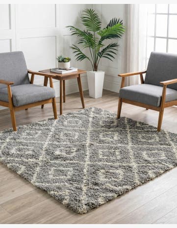 6' x 6' Trellis Shag Square Rug