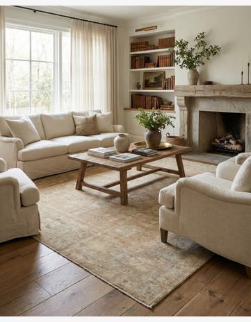 8' 2 x 9' 10 Hand Knotted Oushak Wool Rug