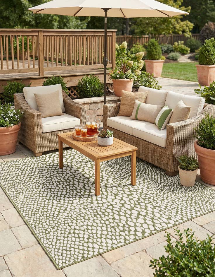 Detail image of 7' 10 x 7' 10 Washable Jill Zarin Cape Town Indoor / Outdoor Square Rug