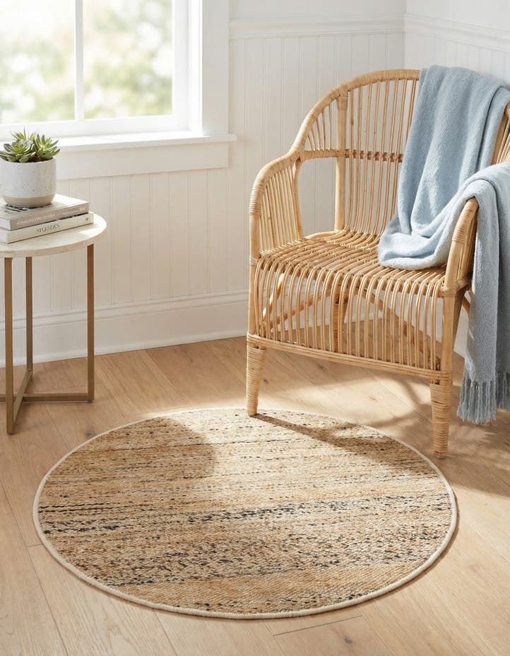 3' 1 x 3' 1 Hand Woven Palm Beach Jute Round Rug