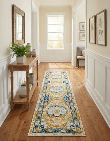 Yellow Gold Madeline Vintage Runner Rug