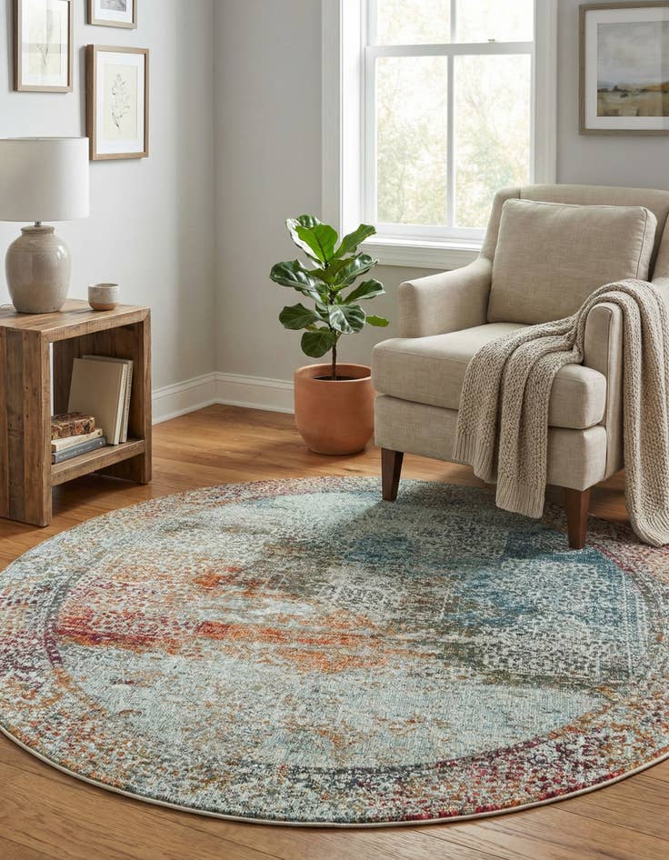 Detail image of 5' 5 x 5' 5 Santiago Round Rug