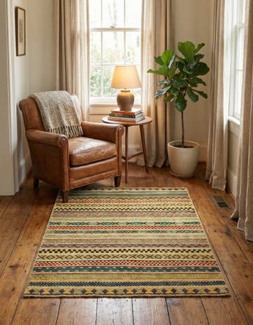 2' 11 x 3' 11 Hand Knotted Modern Ziegler Rug