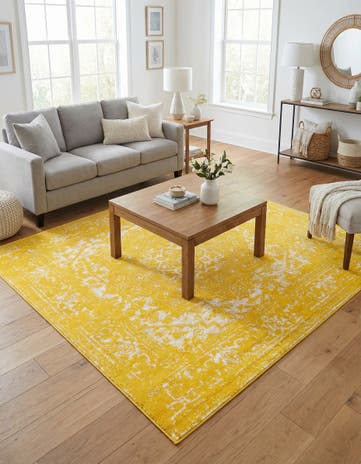Yellow Arlington Square Rug