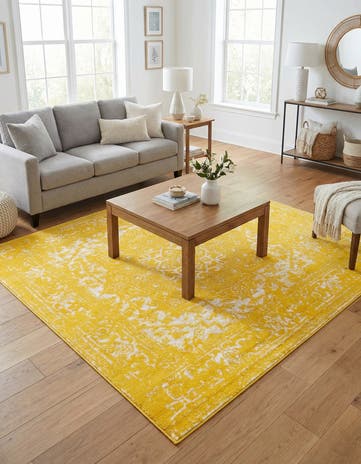 Yellow Arlington Square Rug