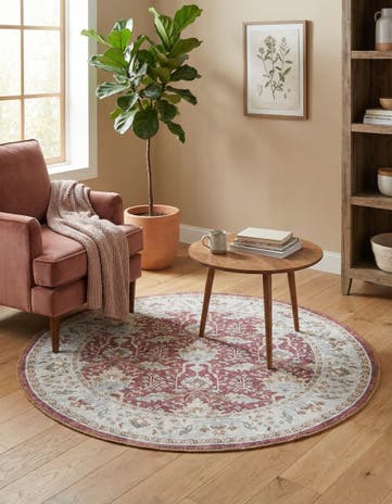 3' 6 x 3' 6 Washable Timeless Round Rug