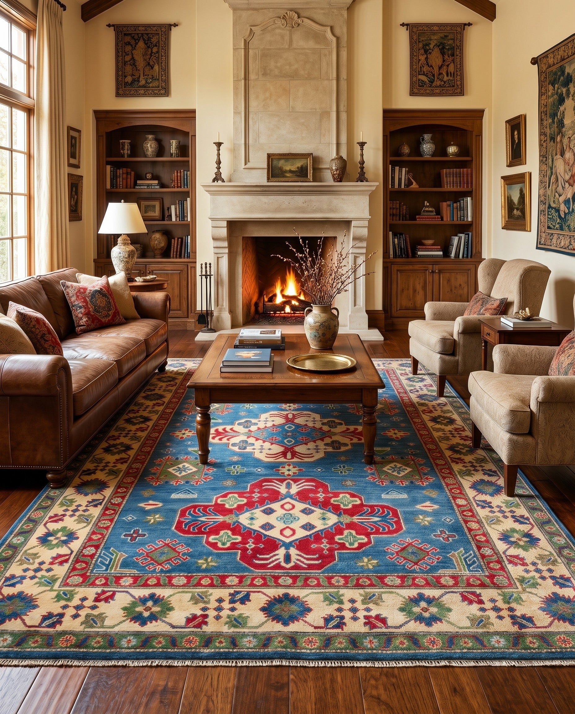 6' 8 x 9' 7 Hand Knotted Kazak Rug