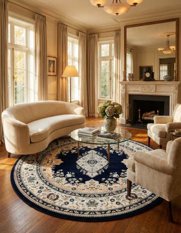10' x 10' Nain Design Round Rug