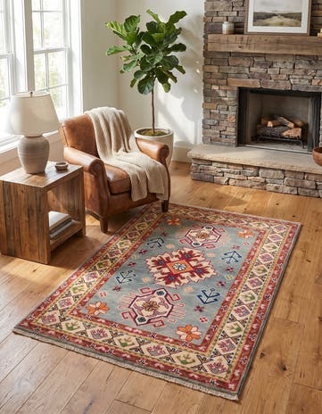 2' 9 x 4' 1 Hand Knotted Kazak Rug