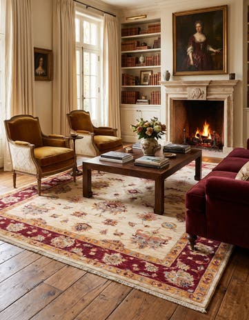5' 1 x 6' 5 Hand Knotted Ziegler Rug