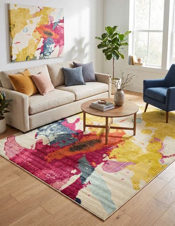 Beige Washable Hyacinth Rug