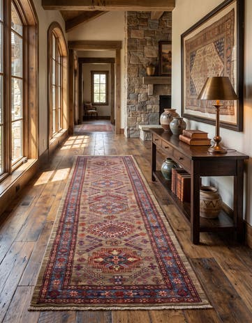 2' 9 x 9' 10 Hand Knotted Kazak Runner Rug