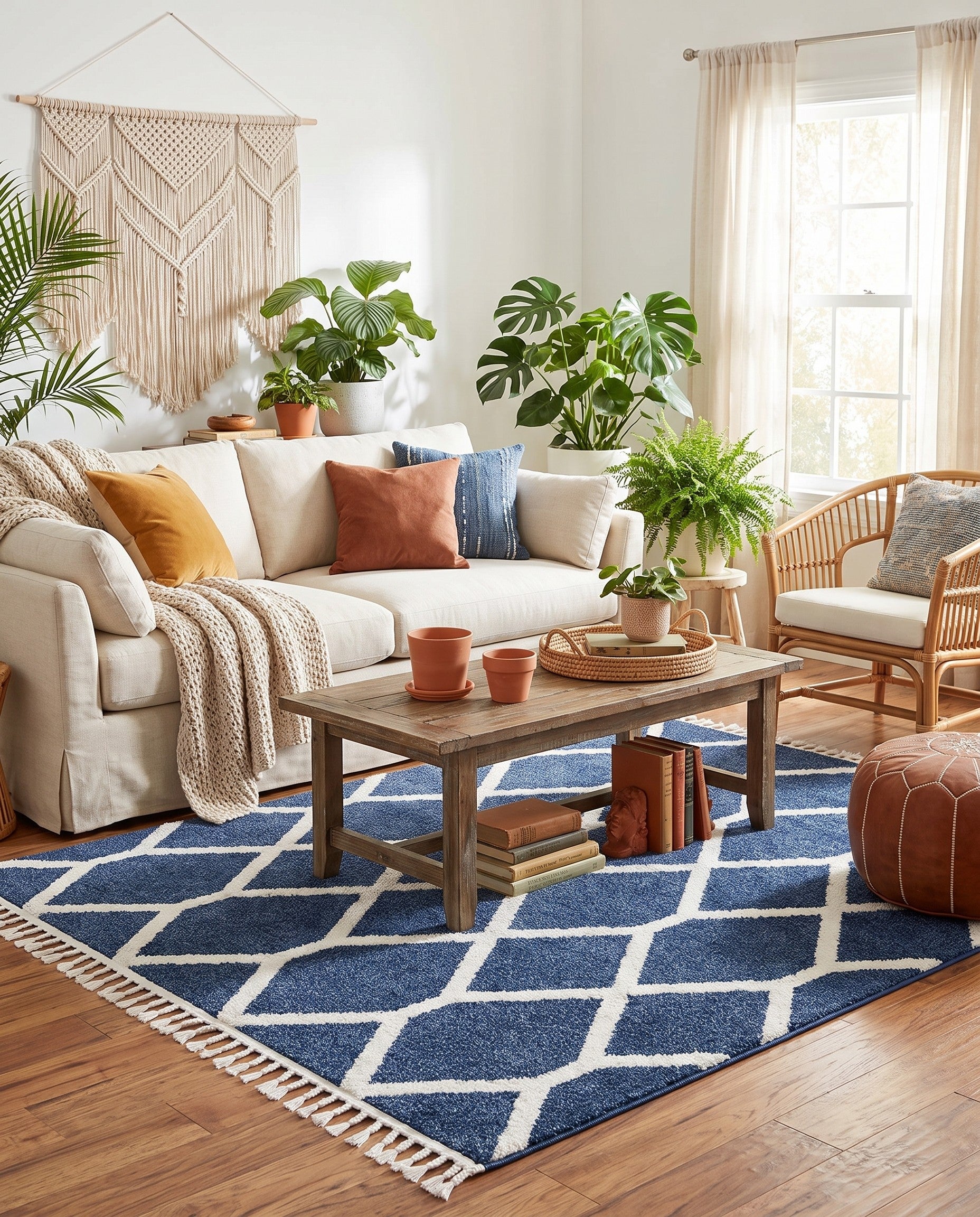 7' 10 x 7' 10 Boho Square Rug