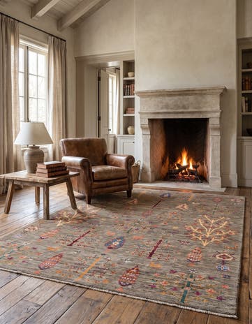 4' 6 x 5' 10 Hand Knotted Ariana Ziegler Rug