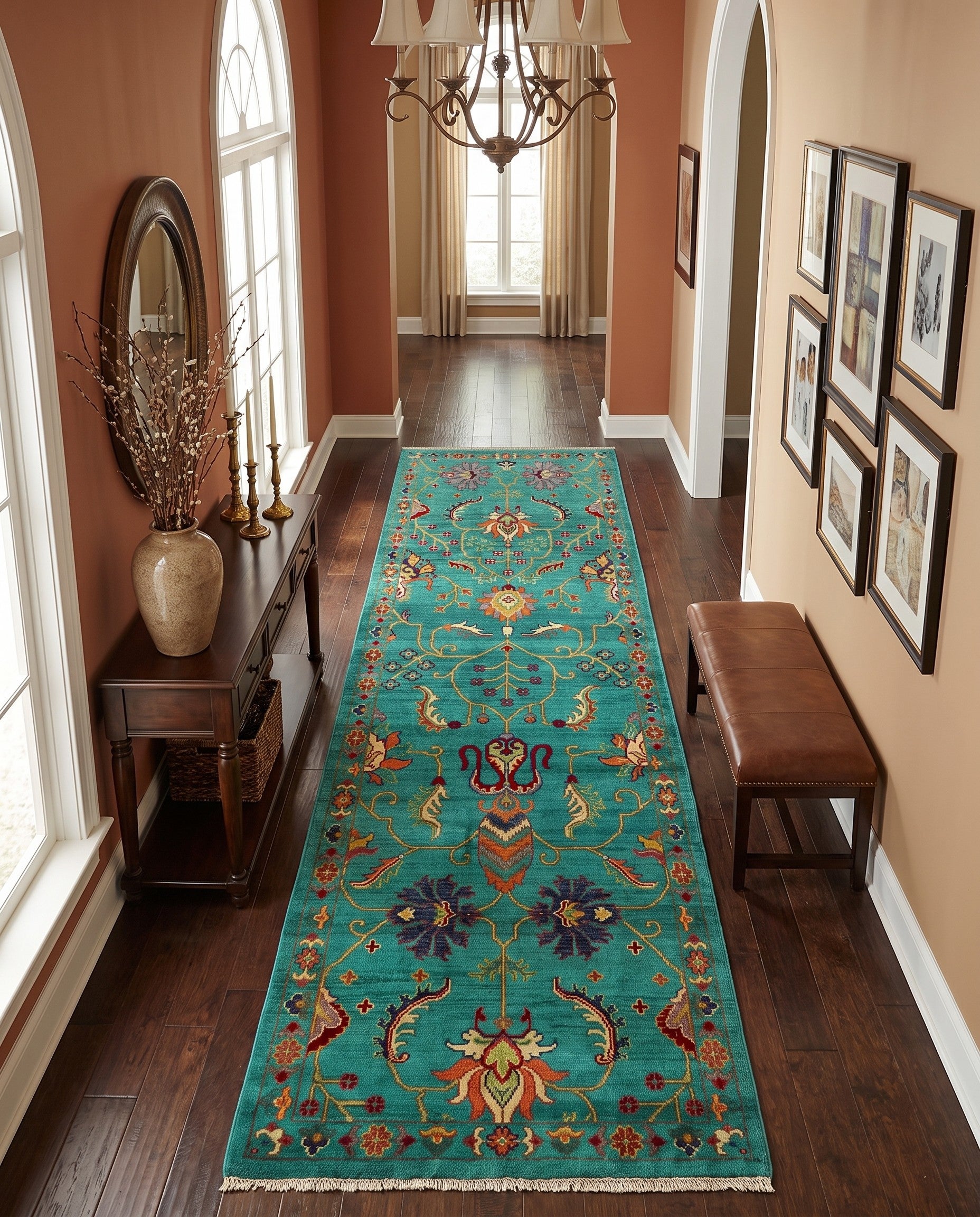 3' 1 x 9' 1 Hand Knotted Kazak Runner Rug