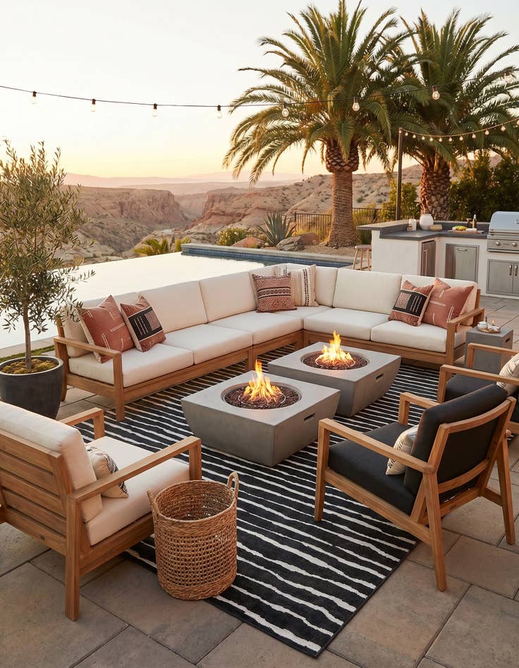 Detail image of 9' x 12' 2 Easy-Clean Sabrina Soto Ola Indoor / Outdoor Rug