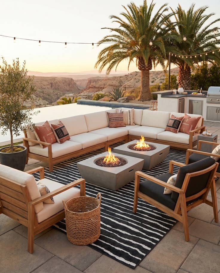 Detail image of 9' x 12' 2 Easy-Clean Sabrina Soto Ola Indoor / Outdoor Rug