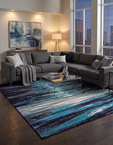 Navy Blue Metropolis Rug