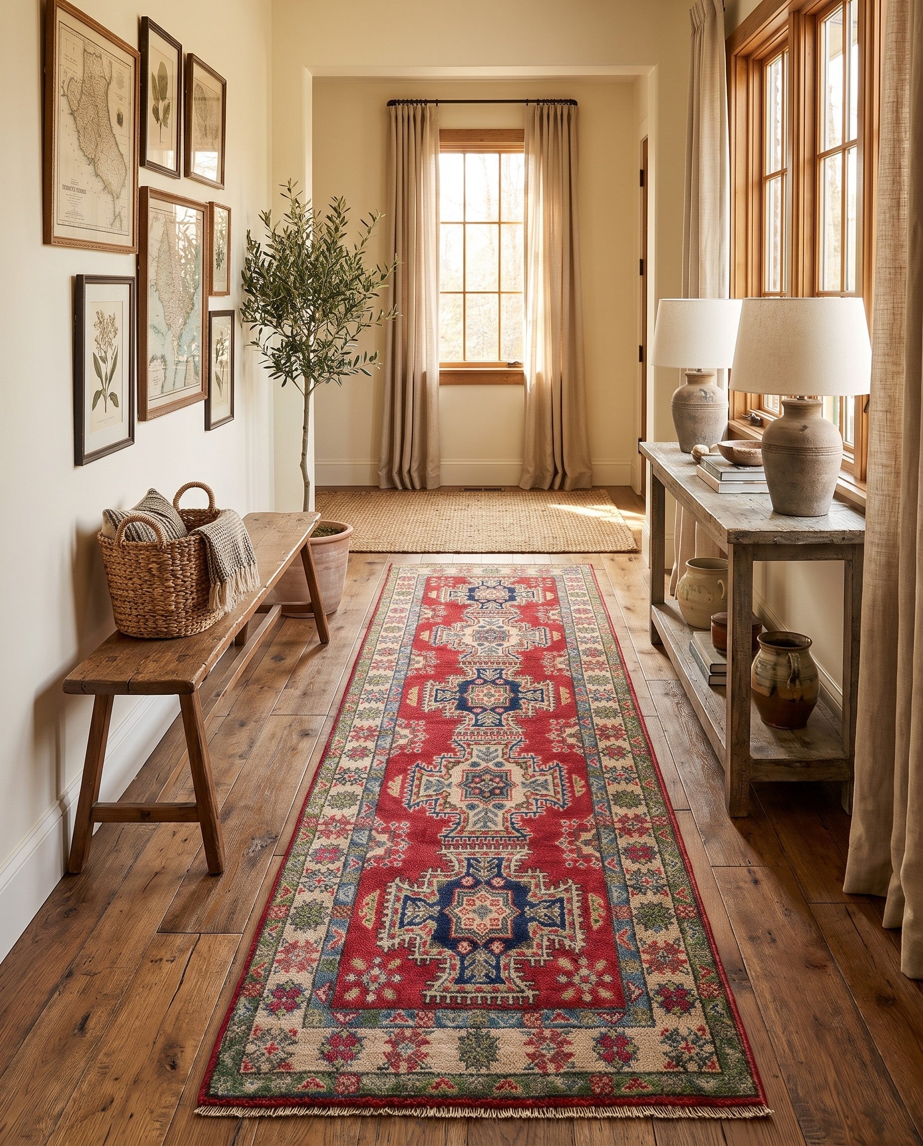 1' 11 x 6' 6 Hand Knotted Kazak Runner Rug