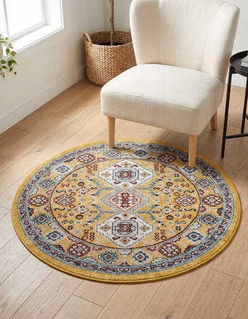 3' 3 x 3' 3 Kamala Washable Round Rug