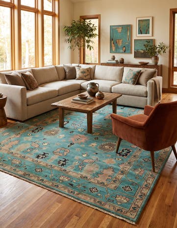 6' 9 x 9' 8 Hand Knotted Kazak Rug