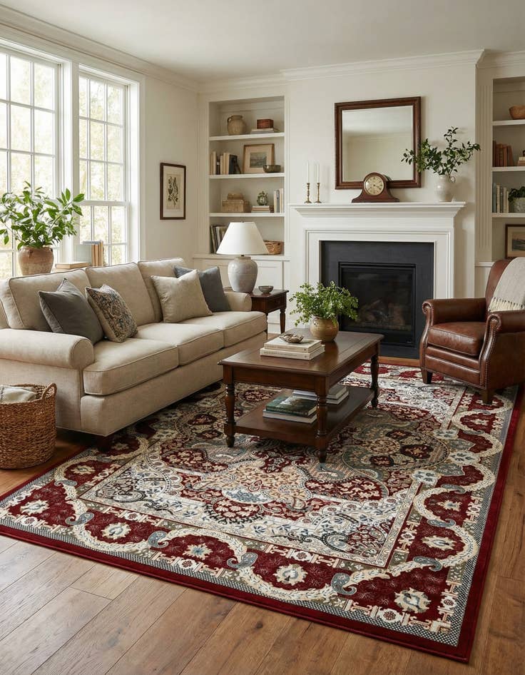 Detail image of 7' 10 x 10' Nain Design Rug