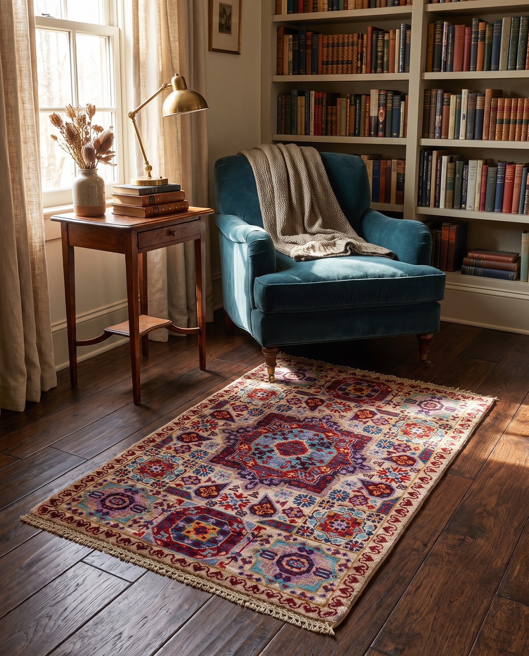 2' x 3' Hand Knotted Mamluk Ziegler Rug