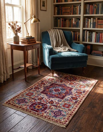 2' x 3' Hand Knotted Mamluk Ziegler Rug