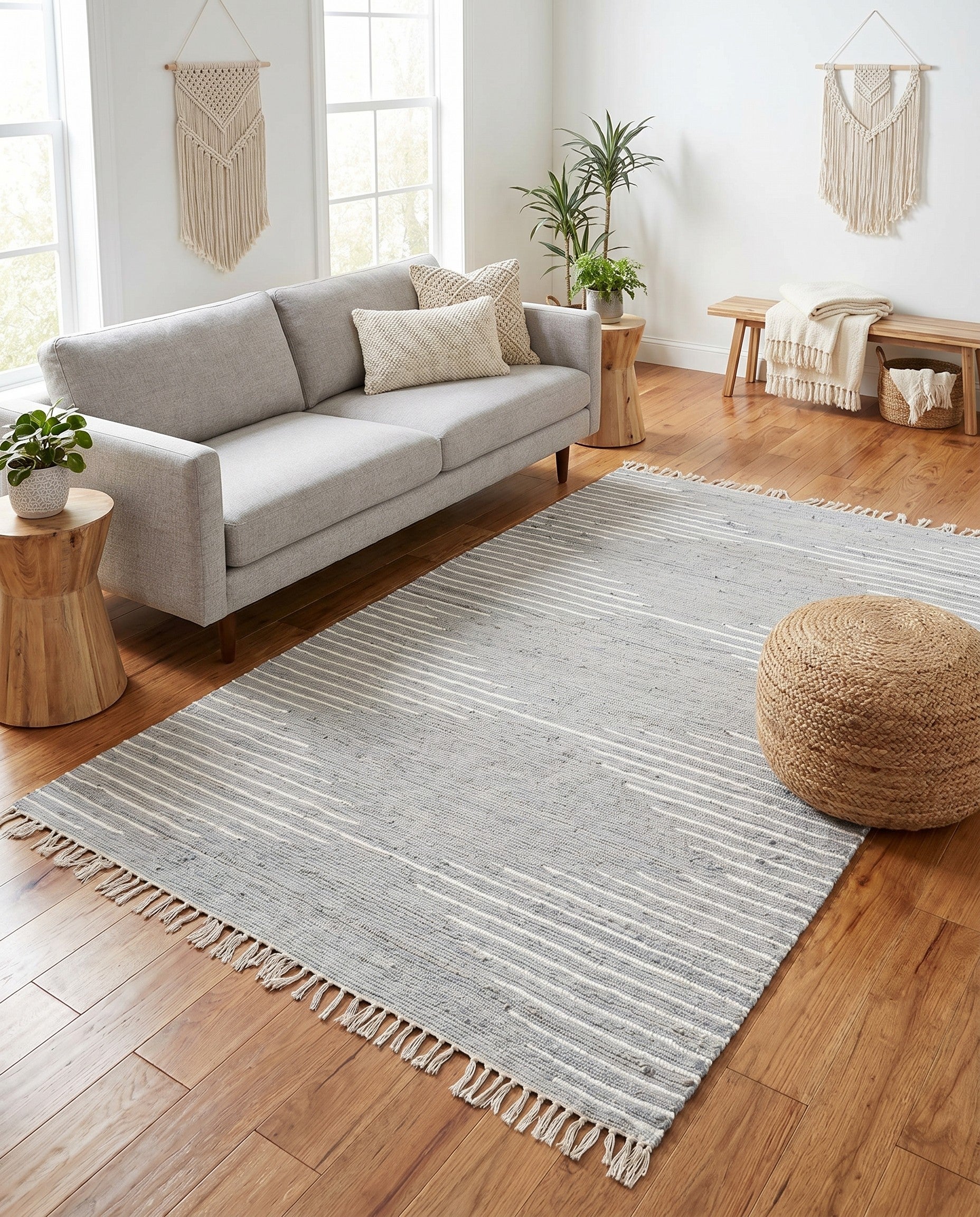5' 1 x 8' Chindi Cotton Rug