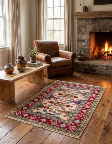 2' x 3' 3 Hand Knotted Kazak Rug