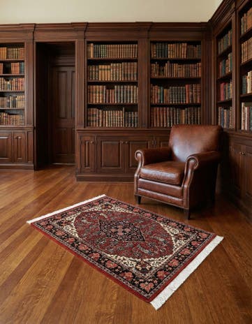 3' 3 x 4' 9 Bidjar With Silk Rug