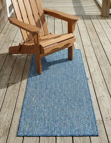 2' x 4' Easy-Clean Solid Indoor / Outdoor Runner Rug