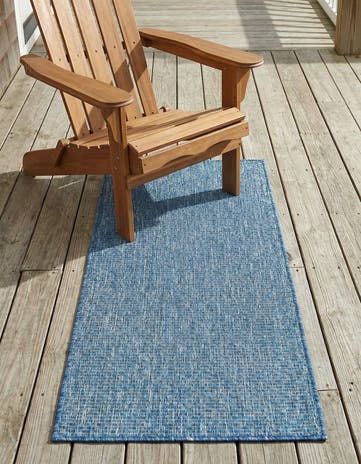 2' x 4' Easy-Clean Solid Indoor / Outdoor Runner Rug