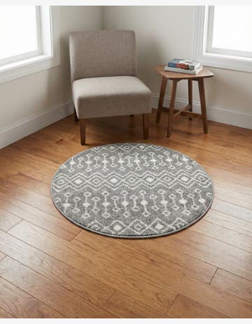 3' x 3' Moroccan Trellis Round Rug